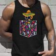 Cinco De Mayo Camicia Messicana Calaca Coperta Tasca Serape Canotta Regalos para él