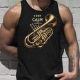 Con Grafica Divertente Keep Calm And Trumpet On Trumpet Canotta Regalos para él