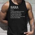 Definición De Sara Nombre Personalizado Sara Divertido Cumpleaños Cuello Camiseta sin mangas Regalos para él