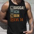 Digga Ich Bin 14 Jahre 14Th Birthday Boy Gamer Tank Top Geschenke für Ihn