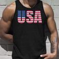 Donna Usa Flag Stati Uniti D'america Lettering Con Bandiera Con Collo A Canotta Regalos para él