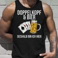 Doppelkopf Und Bier Da Bin Ich Hier Tank Top Geschenke für Ihn