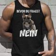 Before Du Fragst Nein Dog Frenchie French Bulldog Tank Top Geschenke für Ihn