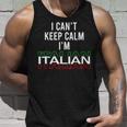 I Can't Keep Calm I'm Italian Bandera De Italia Camiseta sin mangas Regalos para él