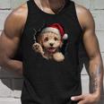 Poodle Dog Owner Dog Christmas Hat Tank Top Geschenke für Ihn