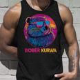 Retro Synthwave Bober Bóbr Kurwa Internet Meme Flannelette Tank Top Geschenke für Ihn