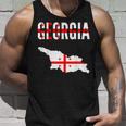 Georgian Georgian Map Flag Tank Top Geschenke für Ihn