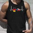 German Czech Flag Heart Lineintage Tank Top Geschenke für Ihn