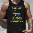 Ich Muss Nur Nach Sweden Scandinavia Nordlicht Tank Top Geschenke für Ihn