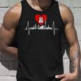 Hamburg Skyline Heartbeat Hamburger Hafen Heart Fan Tank Top Geschenke für Ihn