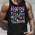 Happy First Day Of School Retro Tie Dye Insegnante Studente Bambini Canotta Regalos para él