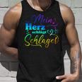 My Heart Beats For Schlagermusik Tank Top Geschenke für Ihn