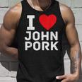 I Heart John Pork Divertente Genz Meme Canotta Regalos para él