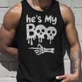 He’s My Boo Skull Face Matching Halloween Pajama Couples Tank Top Gifts for Him