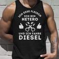 Ich Esse Fleisch Ich Bin Hetero And Ich Fahre Burner Tank Top Geschenke für Ihn