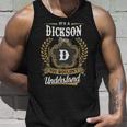It's A Dickson Thing You Wouldn't Understand Personalized Last Name Dickson Family Crest Coat Of Arm Tank Top Gifts for Him
