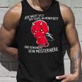 Jede Nacht Sitzt Der Teufel An Meinem Bett Slogan Tank Top Geschenke für Ihn