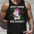 Jetzt Nicht Ich Zocke Gaming Gamer Unicorn Tank Top Geschenke für Ihn