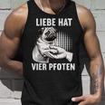 Liebe Hatier Pfoten Mops Pug Pug Dog Liebe Hatier Paw Tank Top Geschenke für Ihn