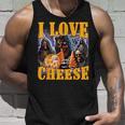 I Love Cheese Scheletro Divertente Meme Strano Canotta Regalos para él