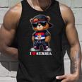 I Love Serbia Serbian Flag Teddy Bear Srbija Tank Top Geschenke für Ihn