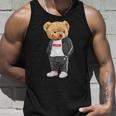 Love Yourself Enjoy Wear Cool Illustration Teddy Bear Style Canotta Regalos para él