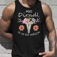 Mei Dirndl Is In Da Wäsch Stag Antlers Oktoberfest Tank Top Geschenke für Ihn