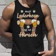 Mei Lederhosn Trogt No Da Hirsch Saufen Oktoberfest Tank Top Geschenke für Ihn