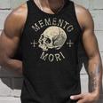 Memento Mori Calavera Humana Remember Death Estoico Tatuaje Pensador Camiseta sin mangas Regalos para él