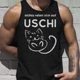 With Nichts Reimt Sich Auf Uschi Slogan With Cat Grunge Tank Top Geschenke für Ihn