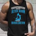 Old Man Bouldering Climbing Pensioner Boulderer Tank Top Geschenke für Ihn