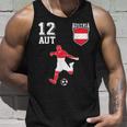 Österreich Fan Em Spieler Ball Nummer 12 Tank Top Geschenke für Ihn