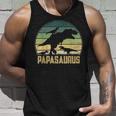 Papasaurus 3 Bambiniintage Retro Sunset Divertente Papà Dinosauro Canotta Regalos para él