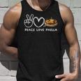 Peace Love Paella Retro Paella Amante De La Comida Camiseta sin mangas Regalos para él