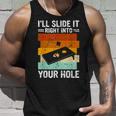 Retro I'll Slide It Right Into Your Hole Regalo Cornhole Canotta Regalos para él