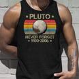 Retrointage Never Forget Pluto 1930 2006 Space Science Tank Top Geschenke für Ihn