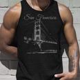 San Francisco Golden Gate Bridge California Usa Souvenir Tank Top Geschenke für Ihn