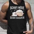 Schafi Müde Schafi Schlafen Schaf Pyjamas Schlaf Saying Tank Top Geschenke für Ihn