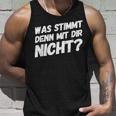 Was Stimmt Denn Mit Dir Nicht Lustiger Spruch Tank Top Geschenke für Ihn