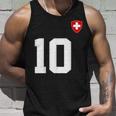 Switzerland 10 Sport Enthusiast Swiss Flag Suisse Fan Jersey Tank Top Geschenke für Ihn