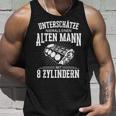 Unterschätze Nie Alten Mann 8 Cylinder Tuning8 Engine Tank Top Geschenke für Ihn