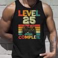 Video Gamer Nivel 25 Completo Retro 25 Aniversario De Bodas Camiseta sin mangas Regalos para él