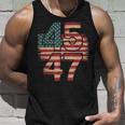 Vintage American Flag Retro 45 47 Trump 2024 Tank Top Geschenke für Ihn