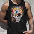 Vintage Graffiti Biker Rocker Skeleton Punk Horror Skull Tank Top Geschenke für Ihn