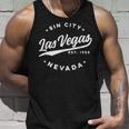 Vintage Lasegas Sin City Nevada Text Tank Top Geschenke für Ihn