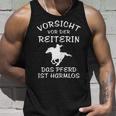 Vorsichtor Der Reiterin Rider Tank Top Geschenke für Ihn