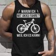 Warum Ich Mit Akku Fahre Weil Ich Es Kann E-Bicycle Tank Top Geschenke für Ihn