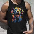 Watercolour Colourful Labrador Labbi Tank Top Geschenke für Ihn