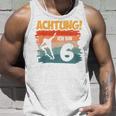 Children's Achtung Ich Bin 6 Jahre Skateboard Skateboarder Skater Tank Top Geschenke für Ihn