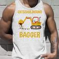 Children's Excuse Das Ich Zu Spät Bin Digger Driver Boy Digger 80 Tank Top Geschenke für Ihn